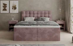 Boxspringbett Como in Cord mit Stauraum