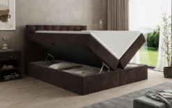 Boxspringbett Como in Cord mit Stauraum