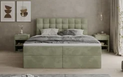 Boxspringbett Como in Cord mit Stauraum