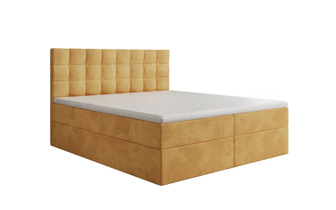 Boxspringbett Como in Cord mit Stauraum