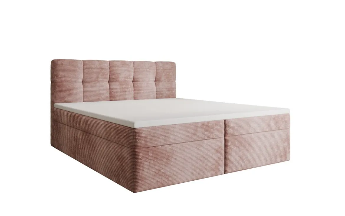 Boxspringbett Cozy II in Cord mit Stauraum