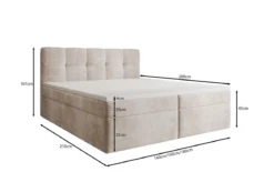 Boxspringbett Cozy II in Cord mit Stauraum