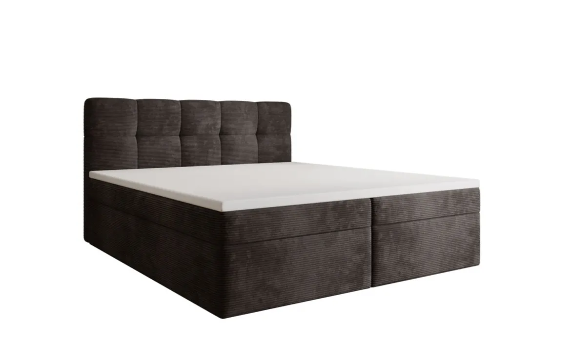 Boxspringbett Cozy II in Cord mit Stauraum