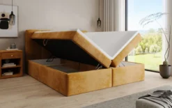 Boxspringbett Cozy II in Cord mit Stauraum