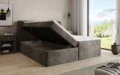 Boxspringbett Cozy II in Cord mit Stauraum