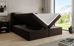 Boxspringbett Cozy II in Teddy Bouclé mit Stauraum