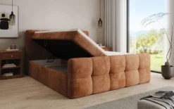 Boxspringbett Cozy in Cord mit Stauraum