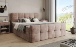 Boxspringbett Cozy in Cord mit Stauraum