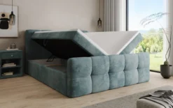 Boxspringbett Cozy in Cord mit Stauraum