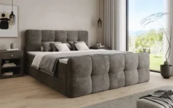 Boxspringbett Cozy in Cord mit Stauraum