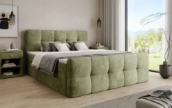 Boxspringbett Cozy in Cord mit Stauraum