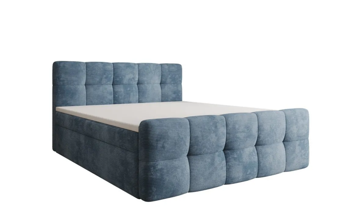 Boxspringbett Cozy in Cord mit Stauraum
