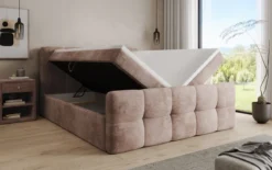 Boxspringbett Cozy in Cord mit Stauraum