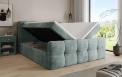 Boxspringbett Cozy in Cord mit Stauraum