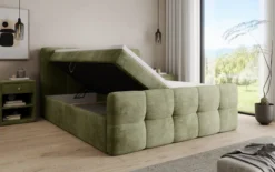 Boxspringbett Cozy in Cord mit Stauraum