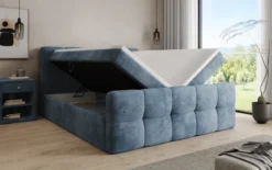 Boxspringbett Cozy in Cord mit Stauraum