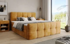 Boxspringbett Cozy in Cord mit Stauraum