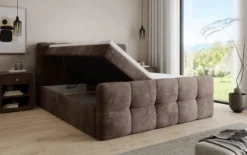 Boxspringbett Cozy in Cord mit Stauraum