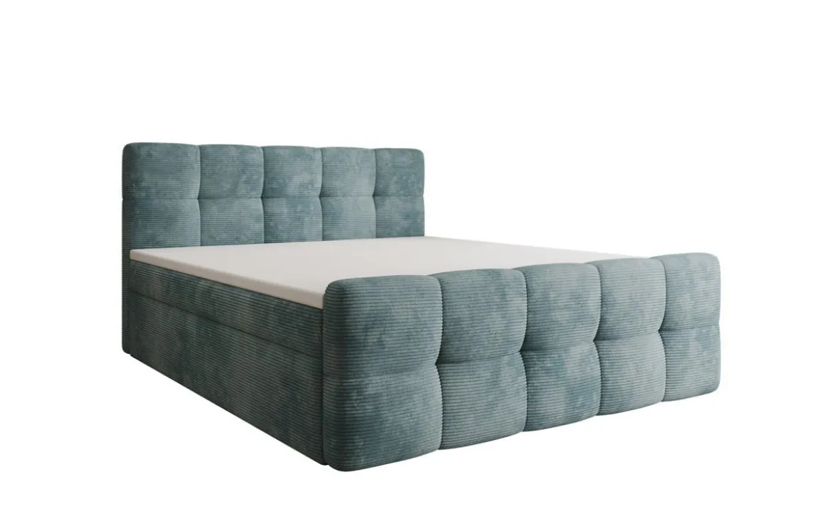 Boxspringbett Cozy in Cord mit Stauraum