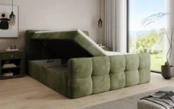 Boxspringbett Cozy in Cord mit Stauraum