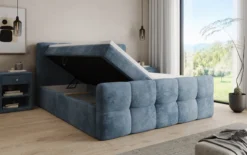 Boxspringbett Cozy in Cord mit Stauraum