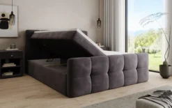 Boxspringbett Cozy Samt mit Stauraum