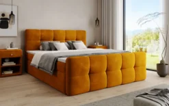 Boxspringbett Cozy Samt mit Stauraum
