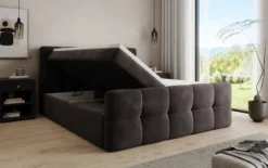 Boxspringbett Cozy Samt mit Stauraum