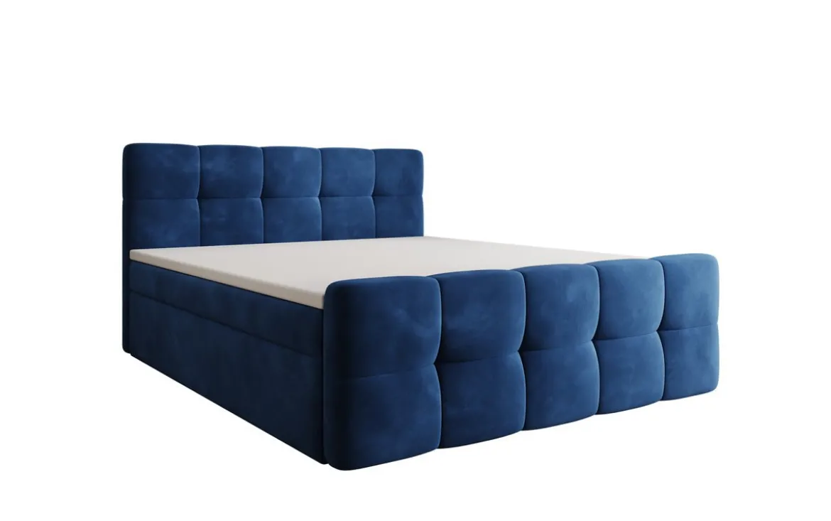 Boxspringbett Cozy Samt mit Stauraum