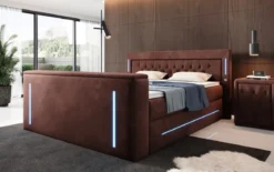 Boxspringbett Divalo mit TV Lift und Stauraum