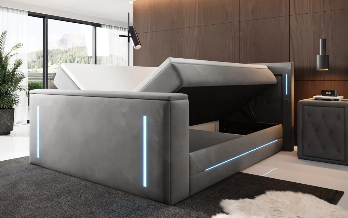 Boxspringbett Divalo mit TV Lift und Stauraum