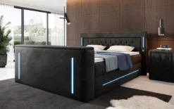 Boxspringbett Divalo mit TV Lift und Stauraum