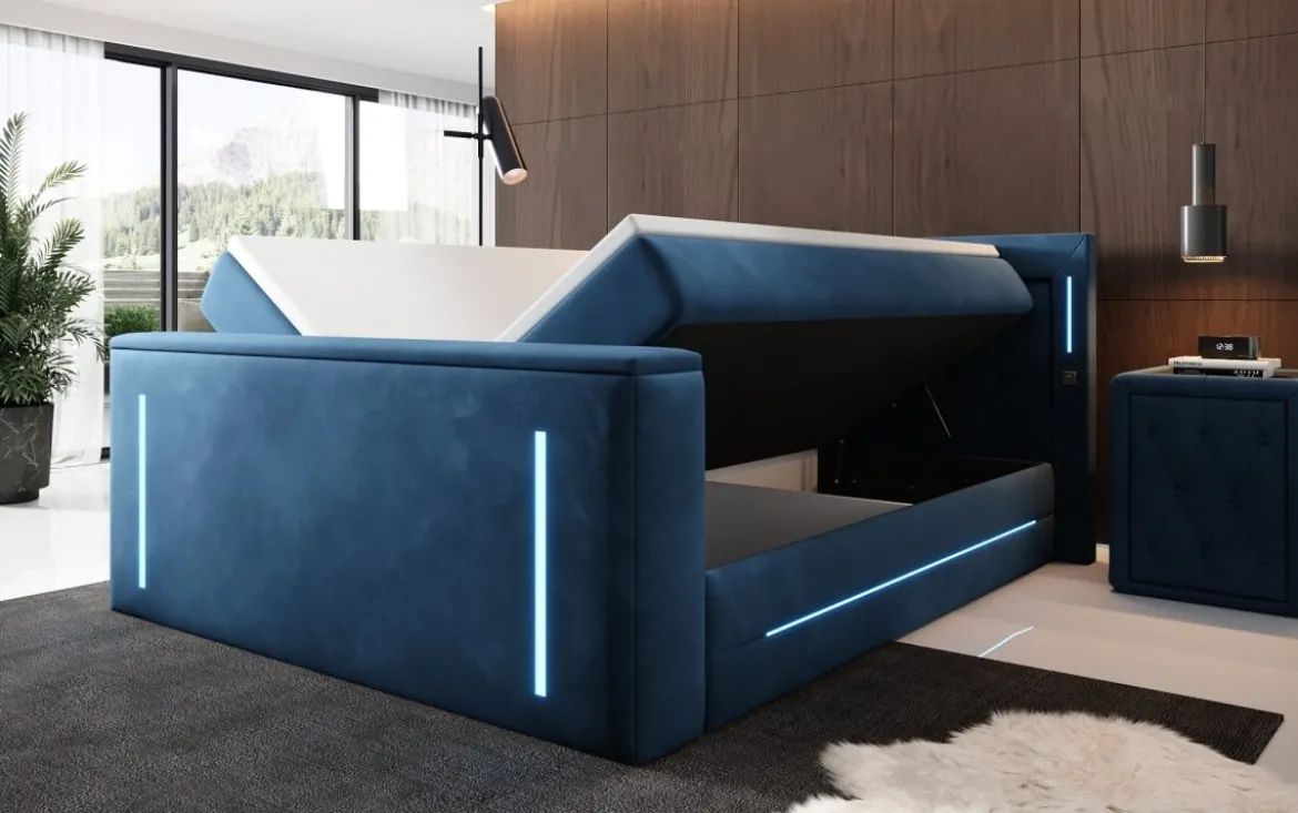 Boxspringbett Divalo mit TV Lift und Stauraum