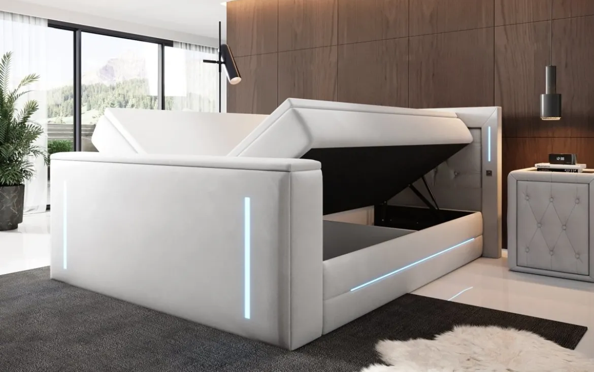 Boxspringbett Divalo mit TV Lift und Stauraum