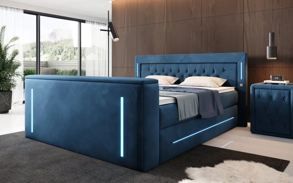 Boxspringbett Divalo mit TV Lift und Stauraum