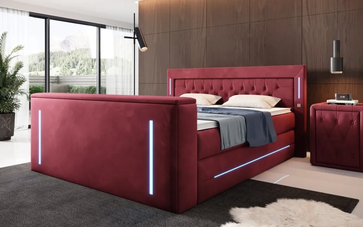 Boxspringbett Divalo mit TV Lift und Stauraum