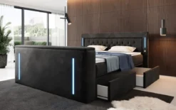 Boxspringbett Divaneo mit TV Lift und Stauraum (2 Schubladen)