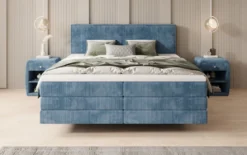 Boxspringbett Elara mit Schwebeoptik in Cord