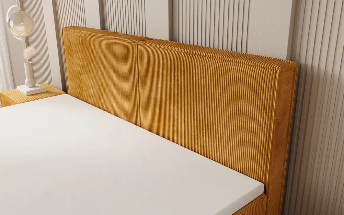 Boxspringbett Elara mit Schwebeoptik in Cord