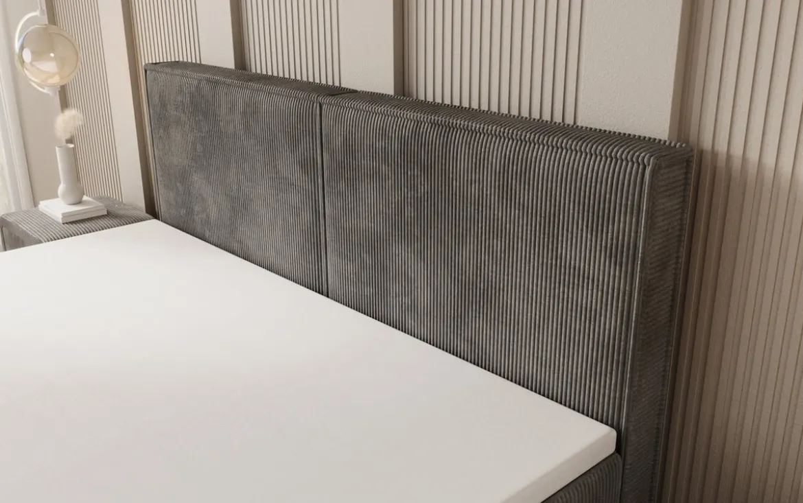 Boxspringbett Elara mit Schwebeoptik in Cord