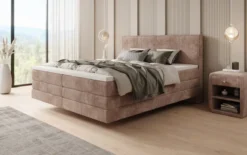 Boxspringbett Elara mit Schwebeoptik in Cord