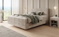 Boxspringbett Elara mit Schwebeoptik in Cord