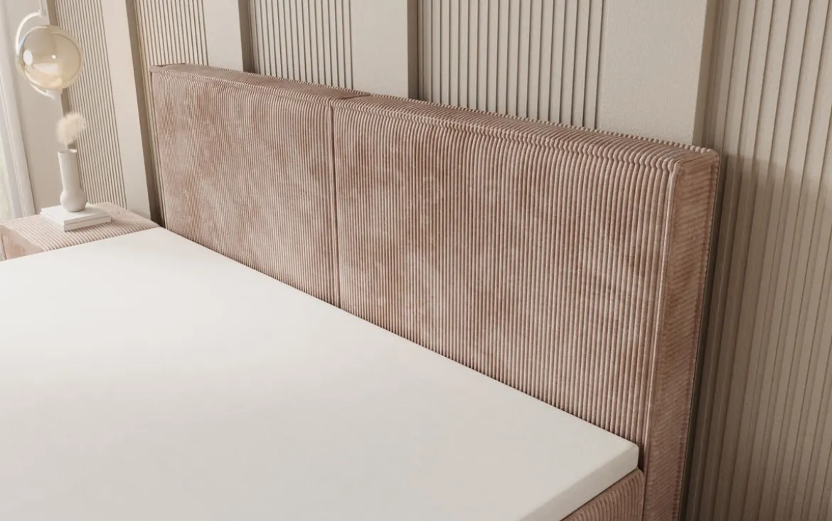 Boxspringbett Elara mit Schwebeoptik in Cord