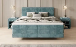 Boxspringbett Elara mit Schwebeoptik in Cord