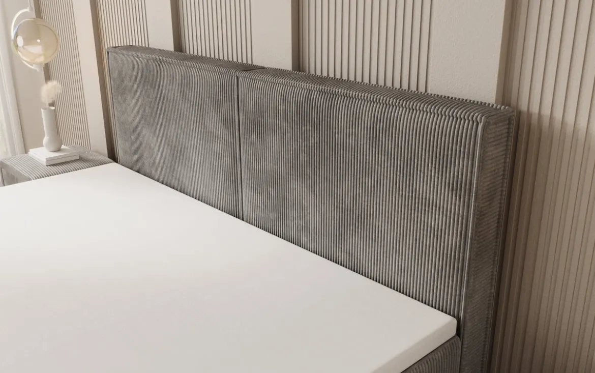 Boxspringbett Elara mit Schwebeoptik in Cord