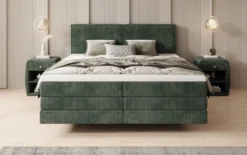 Boxspringbett Elara mit Schwebeoptik in Cord