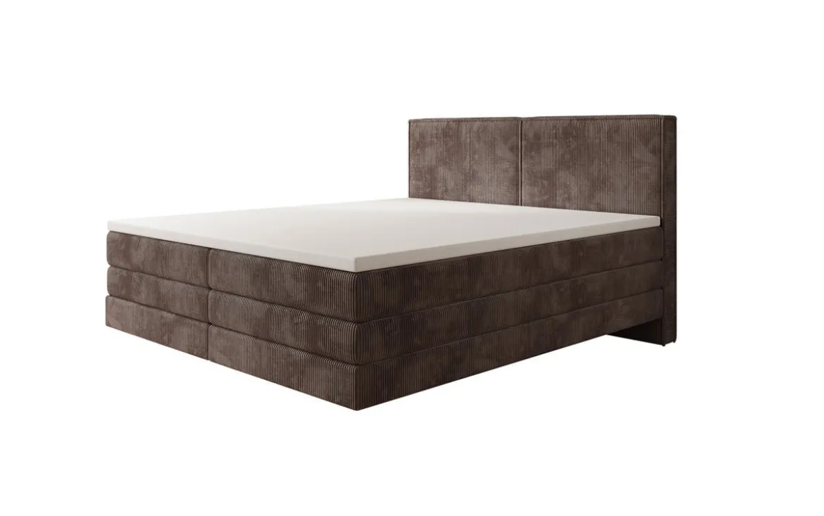 Boxspringbett Elara mit Schwebeoptik in Cord
