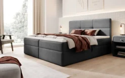 Boxspringbett Eleonora Bouclé mit Stauraum