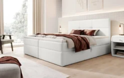 Boxspringbett Eleonora Bouclé mit Stauraum