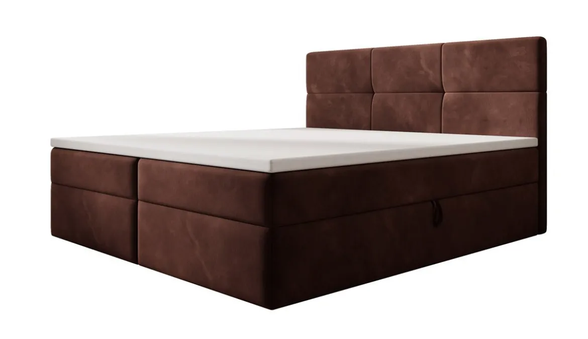 Boxspringbett Eleonora Samt mit Stauraum